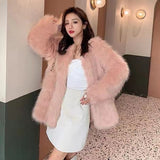 Peneran 2022 Winter Women's High Quality New Artificial Fox Coat Luxury Fur Coat Loose Coat Thick Warm Plus Size Women's Plush Coat