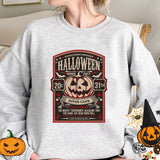 Peneran Vintage Halloween Crewneck Sweatshirt Harajuku Pullover Autumn Pumkin Hoodie Women Long Sleeve Fall Female Oversize Sweatshirts