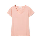 PENERAN High Quality V-Neck 15 Candy Color Cotton Basic T-Shirt Women Plain Simple T Shirt For Women Short Sleeve Female Tops 077