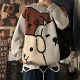 Christmas Gifts Women Pullovers Winter Jumpers Knitwear Cute Bear Sweater Knitted Harajuku 2022 Round Collar Loose Pullovers Oversized Teens New