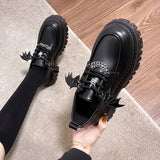 Fall outfits back to school Metal Chain Platform Lolita Gothic Shoes Woman 2023 Spring College Style Patent Leather Pumps Women Japan School Uniform Shoes