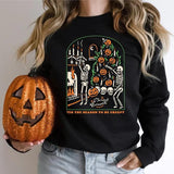 Peneran Halloween Costume Tis The Season To Be Creepy Dead Inside Halloween Sweatshirt Funny Halloween Sweatshirts Women Graphic Hoodies Casual Pullovers