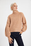 Upright Collar Cellular Knitwear Sweater TWOAW22KZ1305