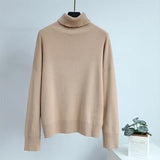 Peneran Autumn Winter Warm Knitted Women Turtleneck Sweater Long Batwing Sleeve Loose Ladies Pullover Jumper Female Thick Sweaters
