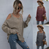 Peneran European And American Autumn Knitted Square Neck, Shoulder Bottom Sweater, Women's Long Sleeves, Autumn 2022 Women's Fashion