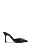 Amyra Pointed Toe High Heel Mules - Black